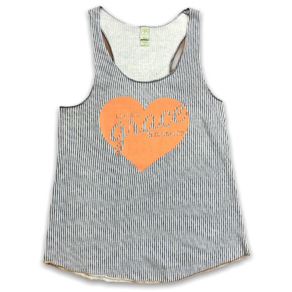 Grace & Glory Yoga Tank Top Striped Gym Running Workout Small Women's - Picture 1 of 7